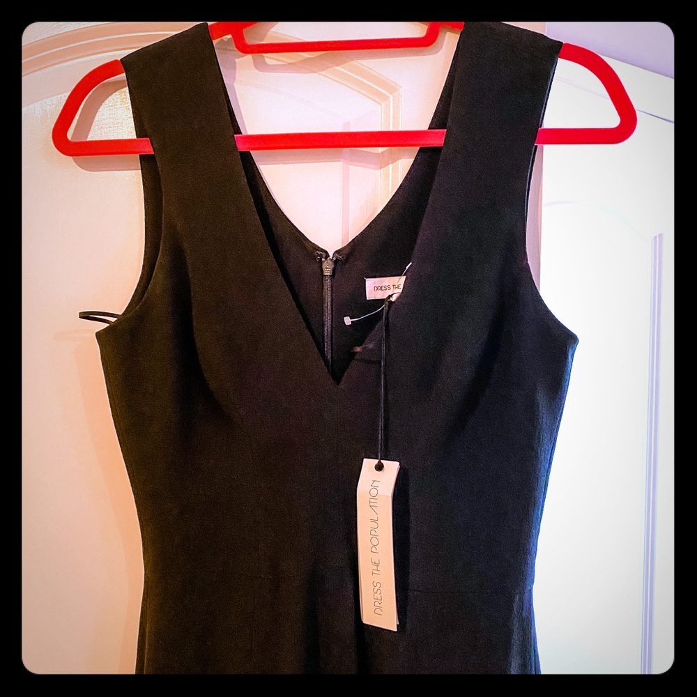 NWT Dress the Population black dress